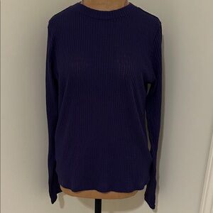 Pilcro Women's Purple Ribbed Sweater